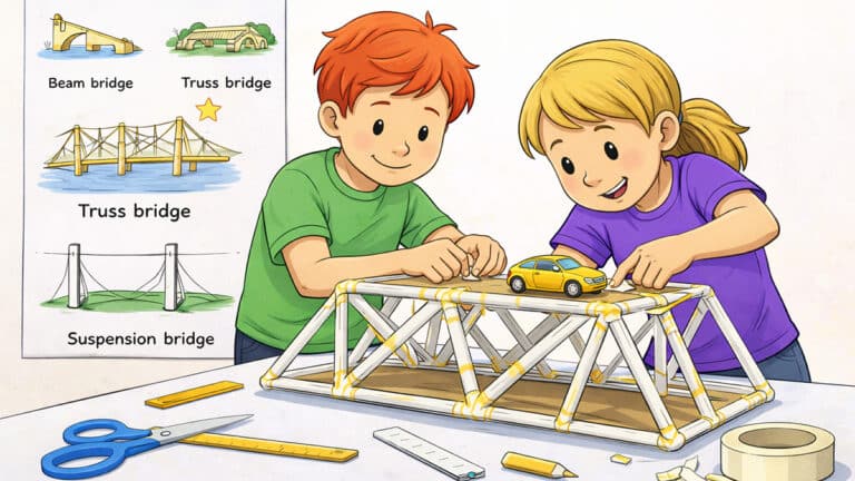 Building a truss bridge together