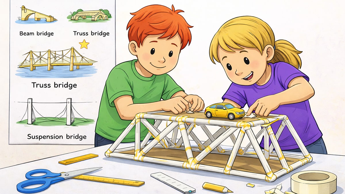 Building a truss bridge together