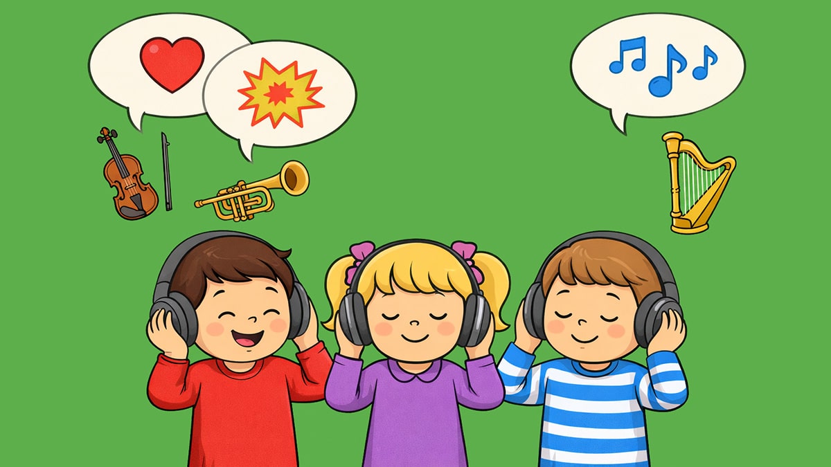 Children enjoying music in harmony