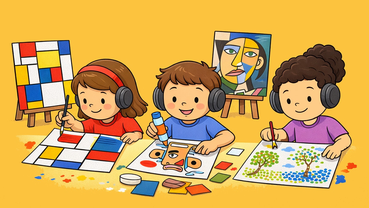 Children explore famous artist styles