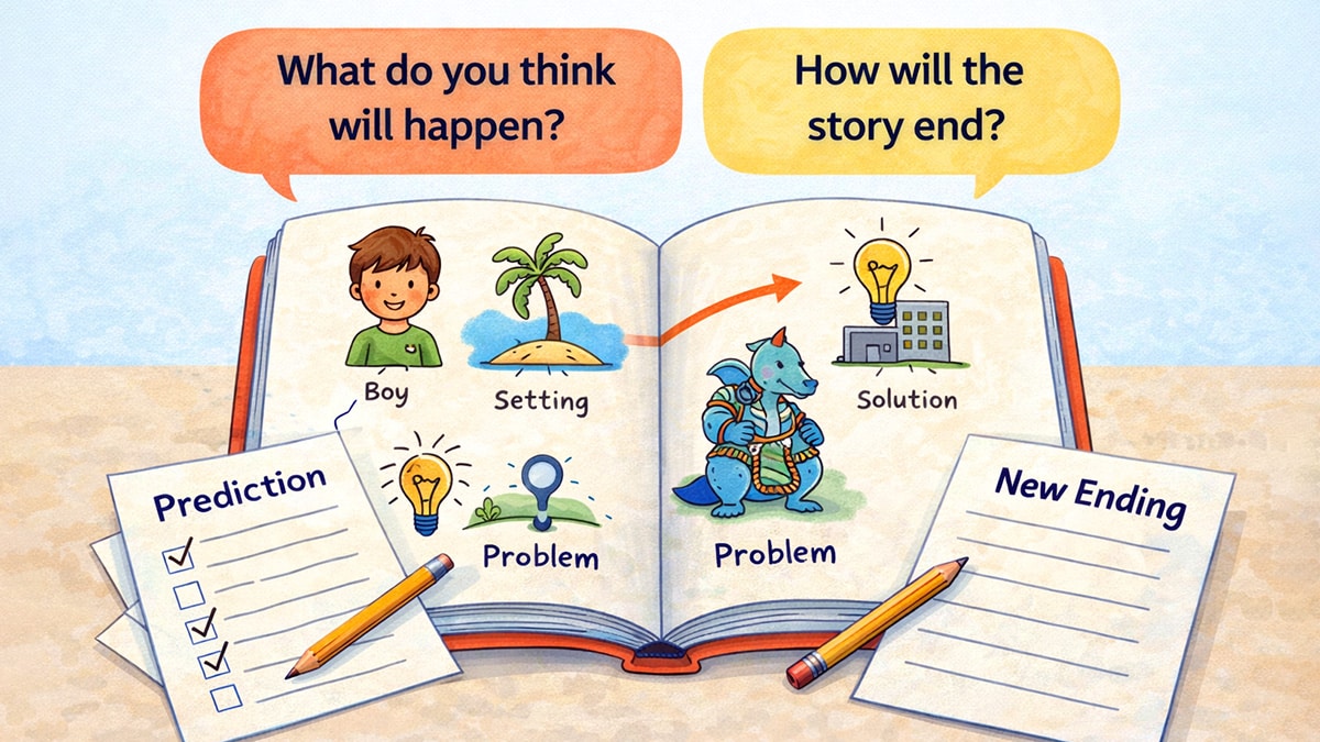 Educational storybook illustration for kids