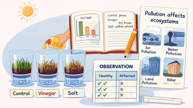 Environmental science experiment on pollution