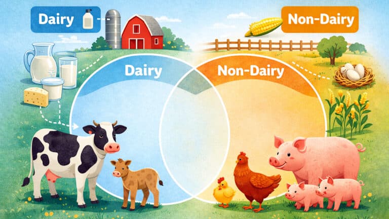 Farm animals and dairy products explained