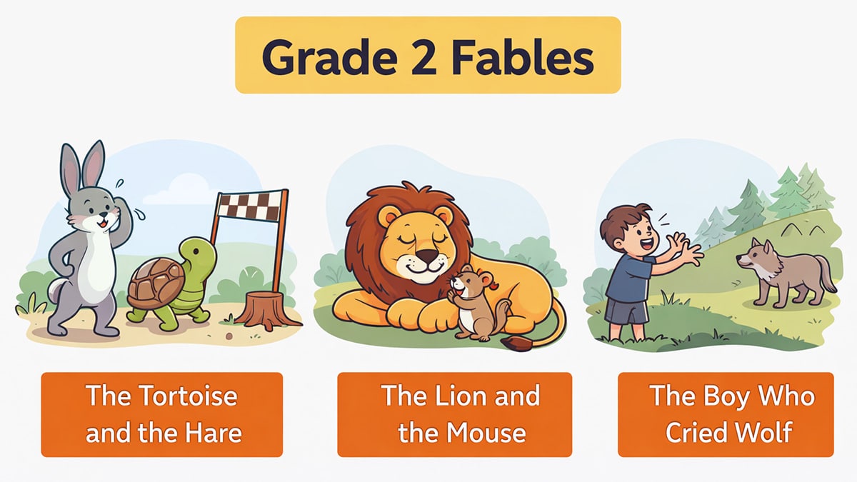 Grade 2 fables illustrated vividly