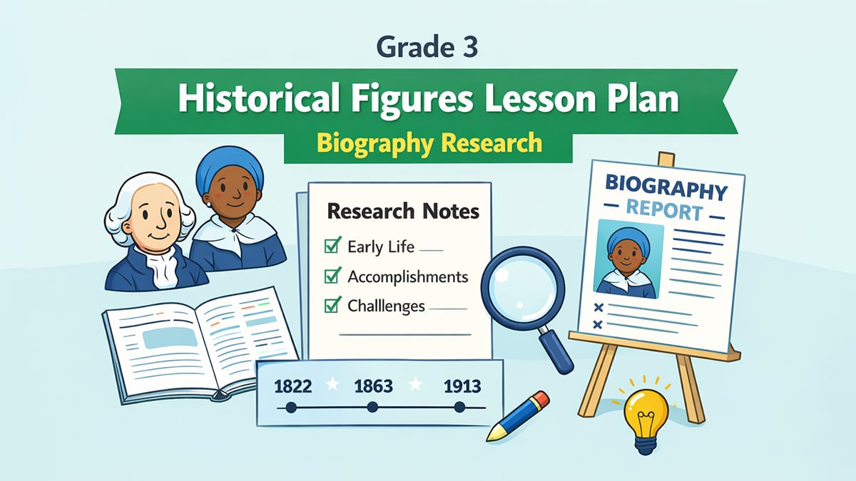 Historical figures research display