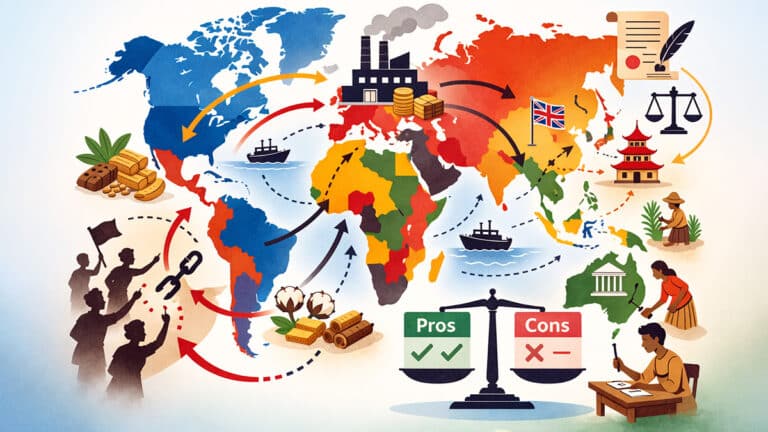 Imperialism, trade, and resistance illustration