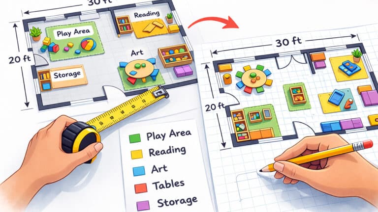 Nursery classroom planning and measurement