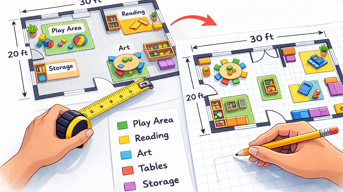 Nursery classroom planning and measurement