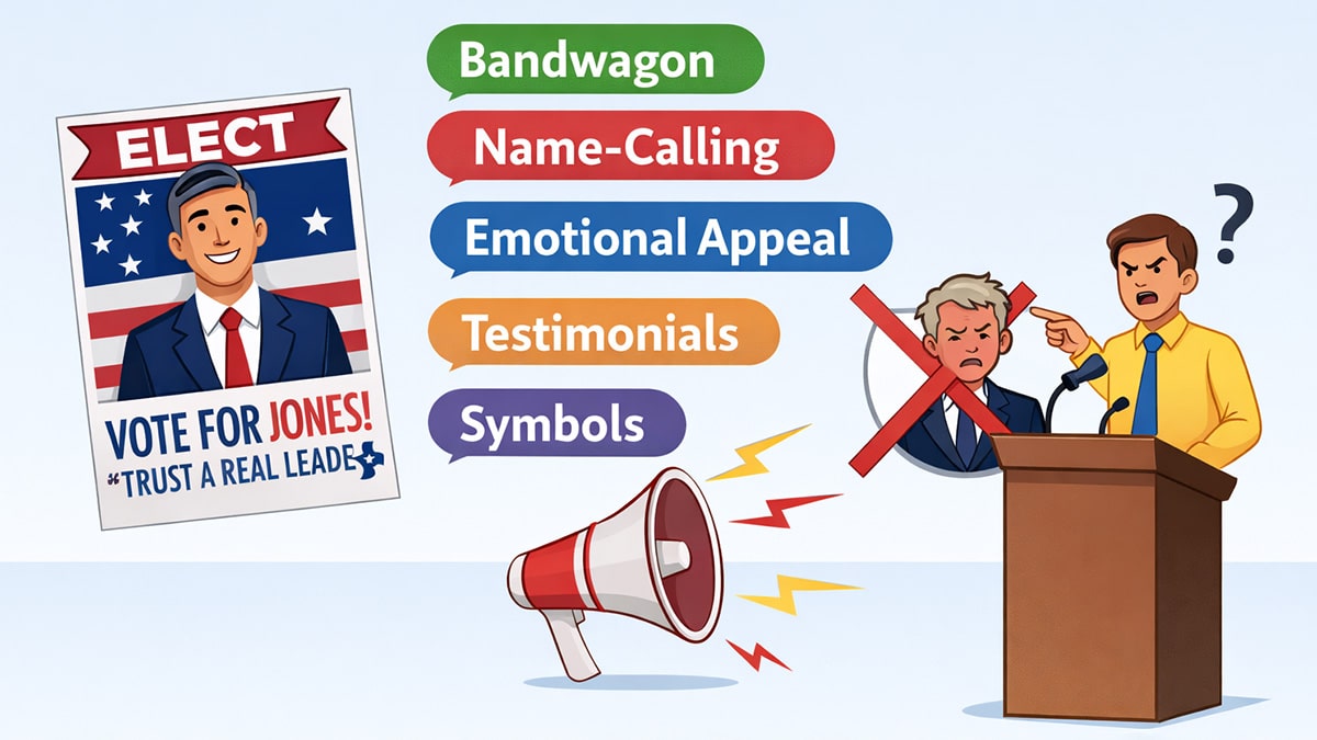 Political propaganda techniques explained visually