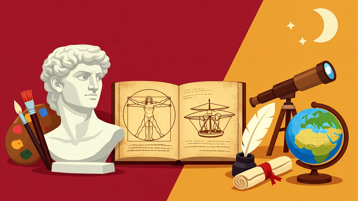 Renaissance symbols in harmonious design