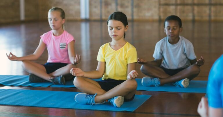 Kids practicing mindfulness