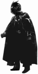 The Lightning villain in black armor and cloak from The Fighting Devil Dogs serial (1938)